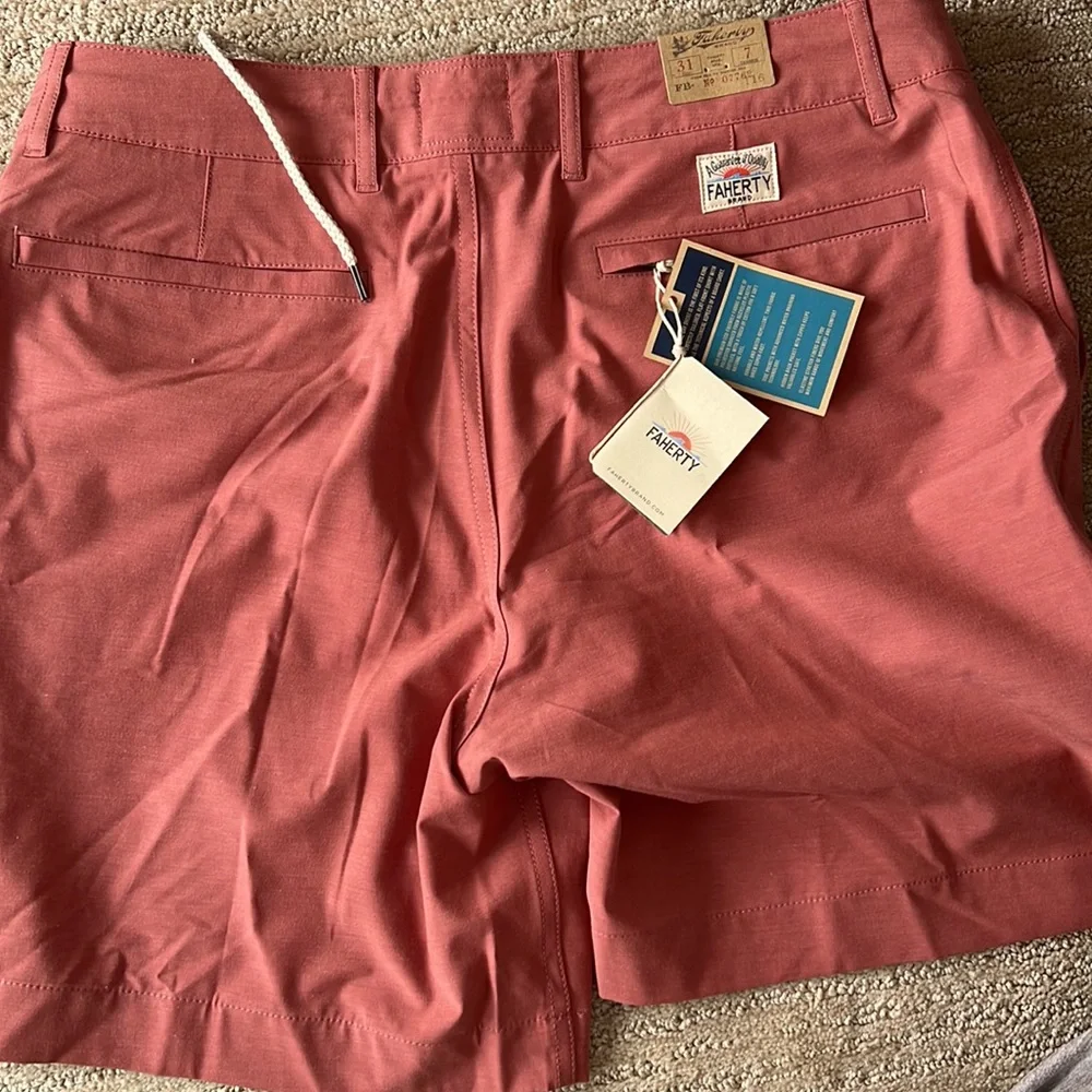 Faherty all day shorts 9” seafoam, 7” seafoam, 7” sunrose NWT